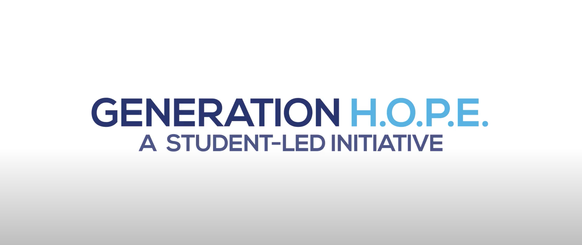 Generation Hope poster text, as student led initiative