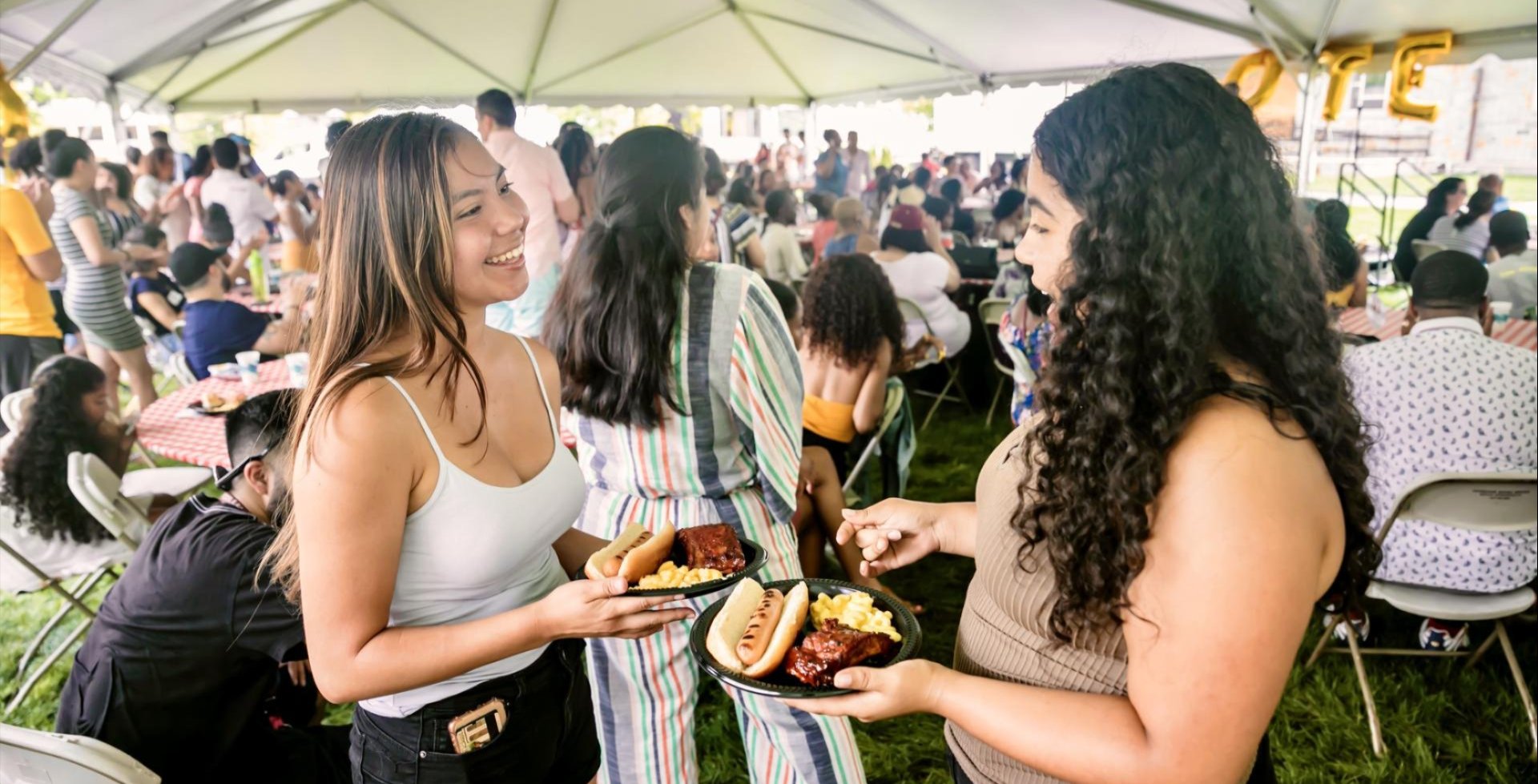 Women at a BBQ