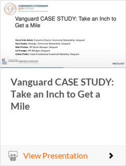 Vanguard CASE STUDY: Take an Inch to Get a Mile