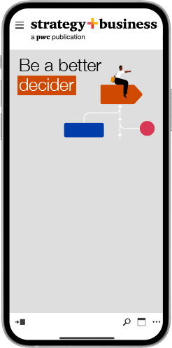 Screenshot of latest strategy+business digital issue