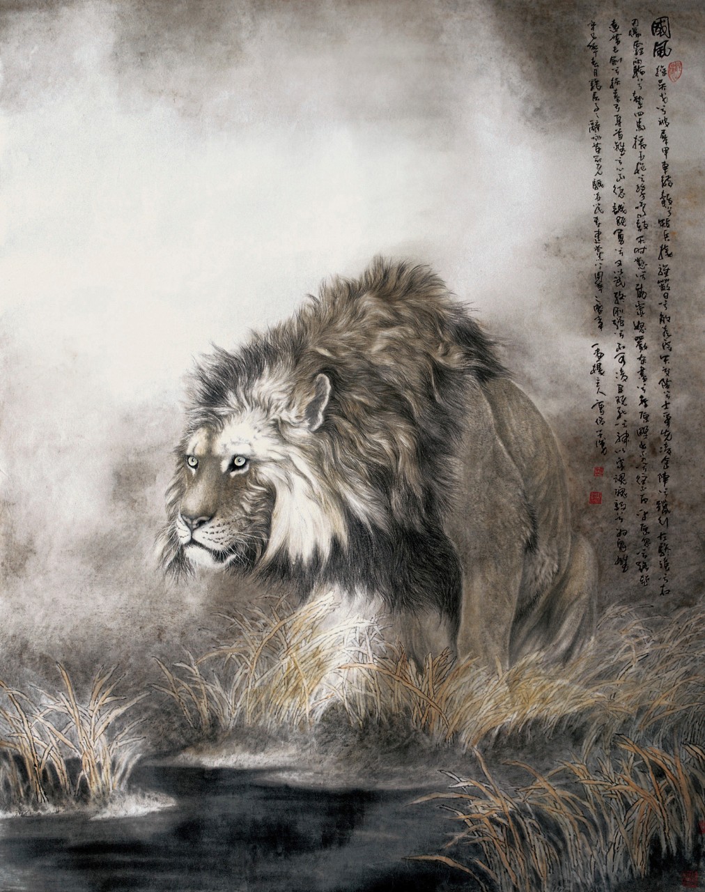 National Spirit 国风, 1999, ink and watercolor on paper, 180 x 144 cm © Cao Jun National Spirit 国风, 1999, ink and watercolor on paper, 180 x 144 cm © Cao Jun