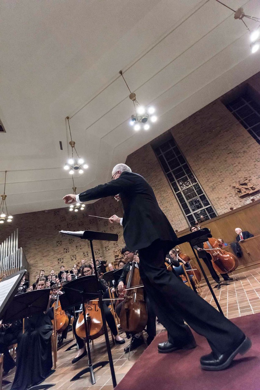 John Finney at the Christmas concerts of BC's University Chorale and Symphony Orchestra John Finney at the Christmas concerts of BC's University Chorale and Symphony Orchestra