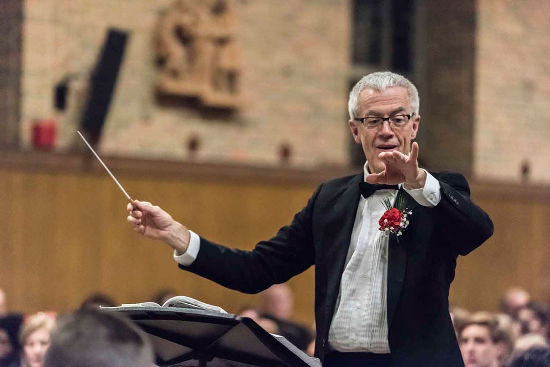 John Finney at the Christmas concerts of BC's University Chorale and Symphony Orchestra John Finney at the Christmas concerts of BC's University Chorale and Symphony Orchestra