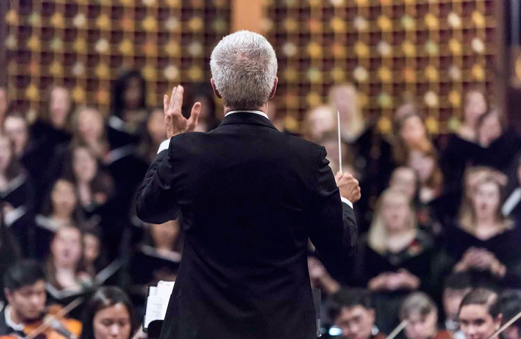 John Finney at the Christmas concerts of BC's University Chorale and Symphony Orchestra John Finney at the Christmas concerts of BC's University Chorale and Symphony Orchestra