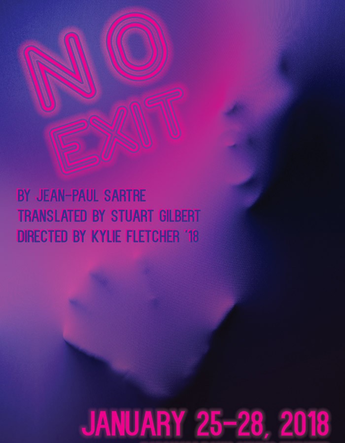 Poster for 'No Exit' at Robsham Bonn Studio Poster for 'No Exit' at Robsham Bonn Studio