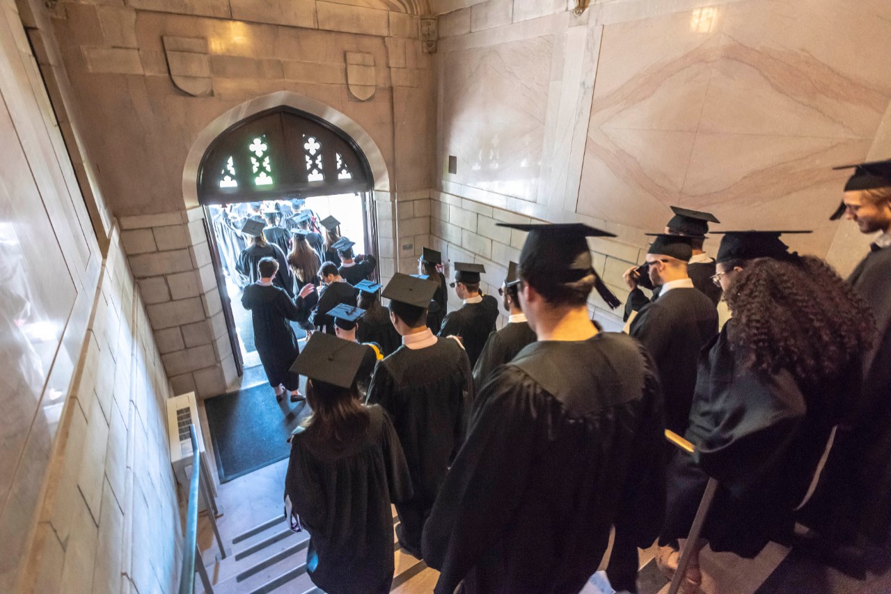Procession through Gasson Hall Procession through Gasson Hall