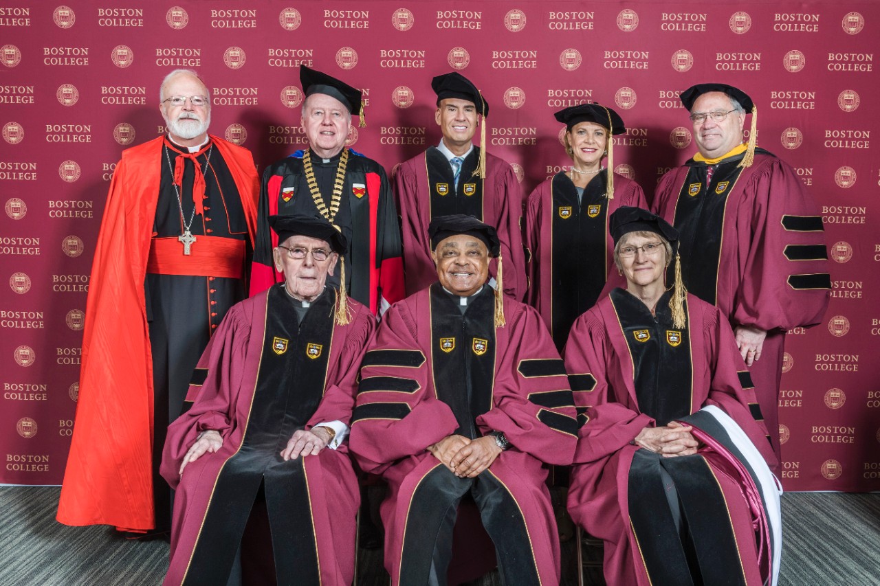 The formal portrait of the 2018 honorary degree recipients. The formal portrait of the 2018 honorary degree recipients.