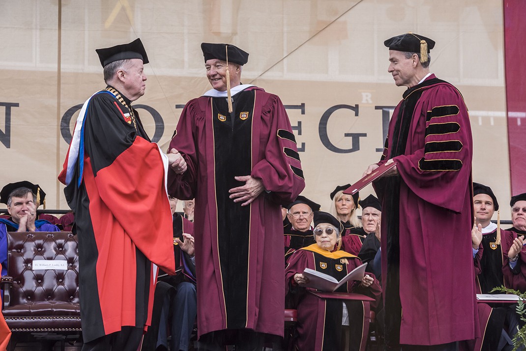 Maryknoll missionary Fr. Leo B. Shea, M.M., received an honorary Doctor of Humane Letters degree. Maryknoll missionary Fr. Leo B. Shea, M.M., received an honorary Doctor of Humane Letters degree.