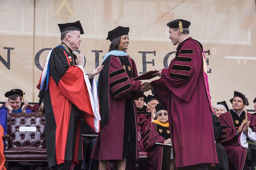 Alumna Tiffany Cooper Gueye, chief executive officer of BELL (Building Educated Leaders for Life), received an honorary Doctor of Science in Education degree. Alumna Tiffany Cooper Gueye, chief executive officer of BELL (Building Educated Leaders for Life), received an honorary Doctor of Science in Education degree.