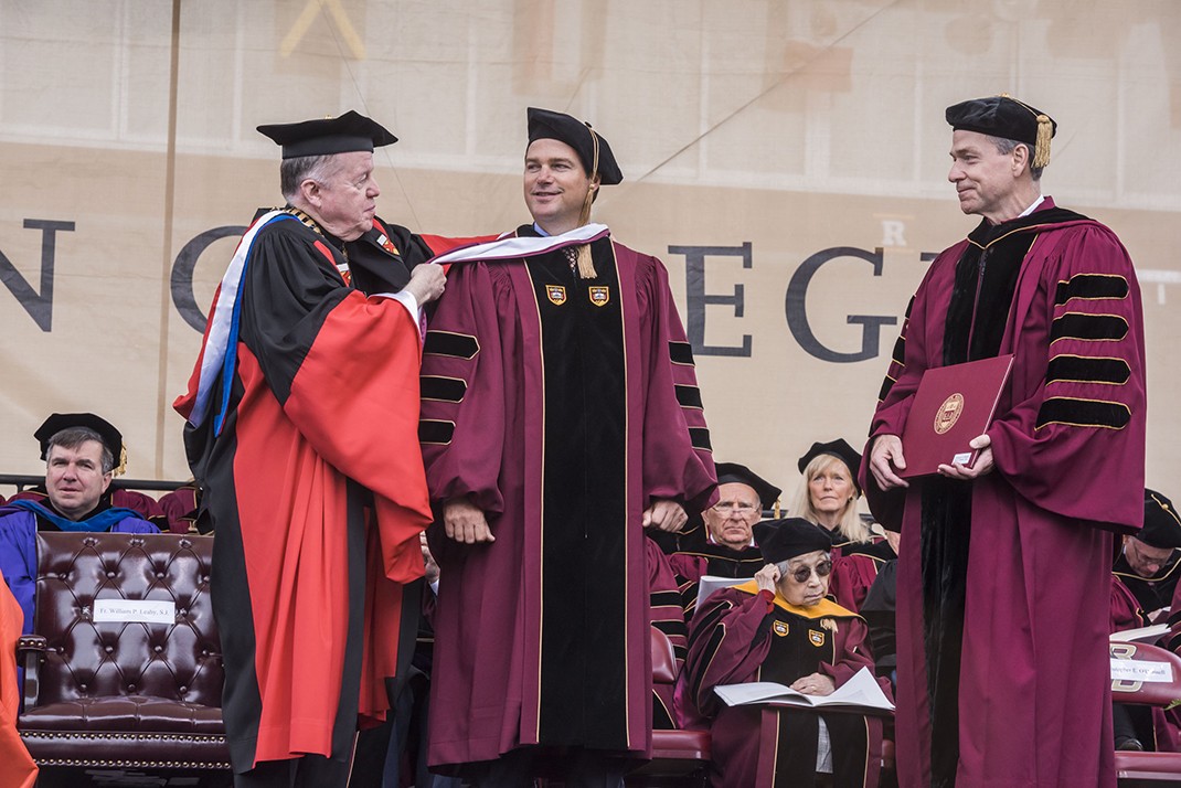 ilm, Broadway, and television actor Chris O’Donnell, an alumnus of the Carroll School of Management, received an honorary Doctor of Humane Letters degree ilm, Broadway, and television actor Chris O’Donnell, an alumnus of the Carroll School of Management, received an honorary Doctor of Humane Letters degree