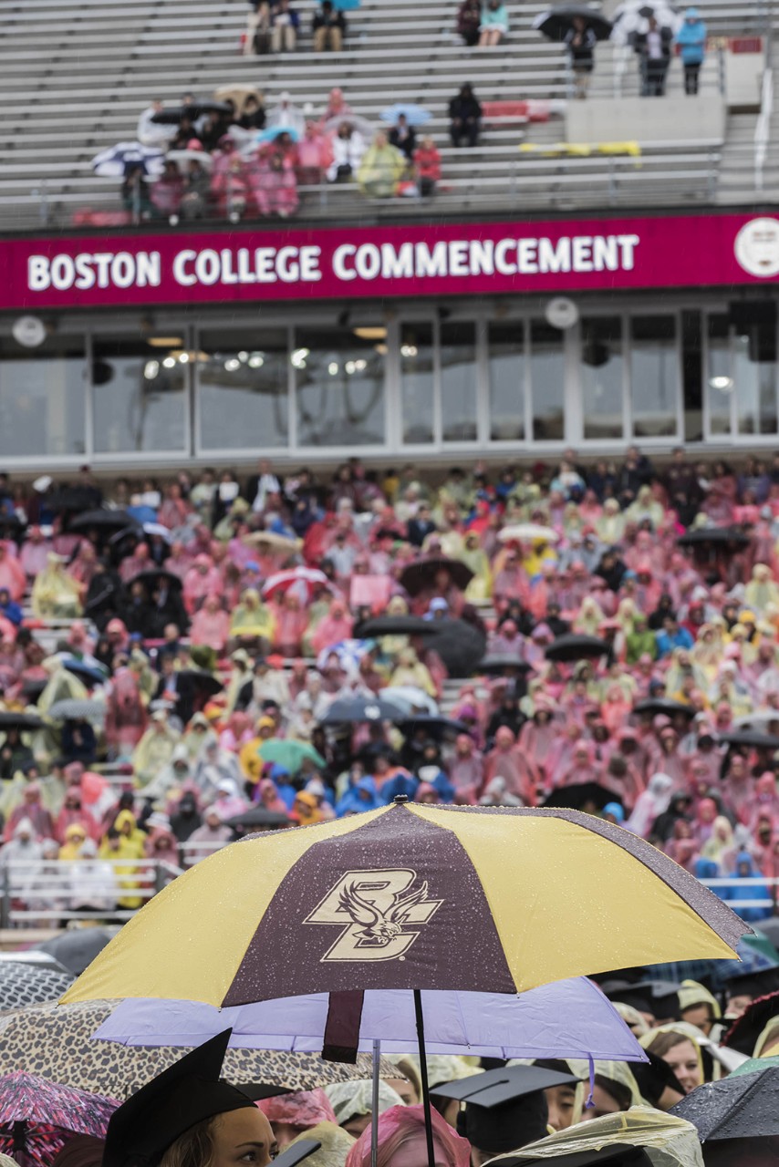A Boston College umbrella A Boston College umbrella