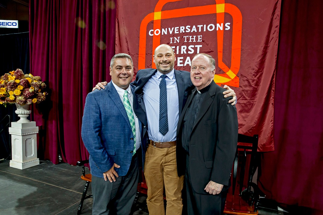 Michael Sacco, Lev Golinkin, Rev. William P. Leahy, SJ Michael Sacco, Lev Golinkin, Rev. William P. Leahy, SJ