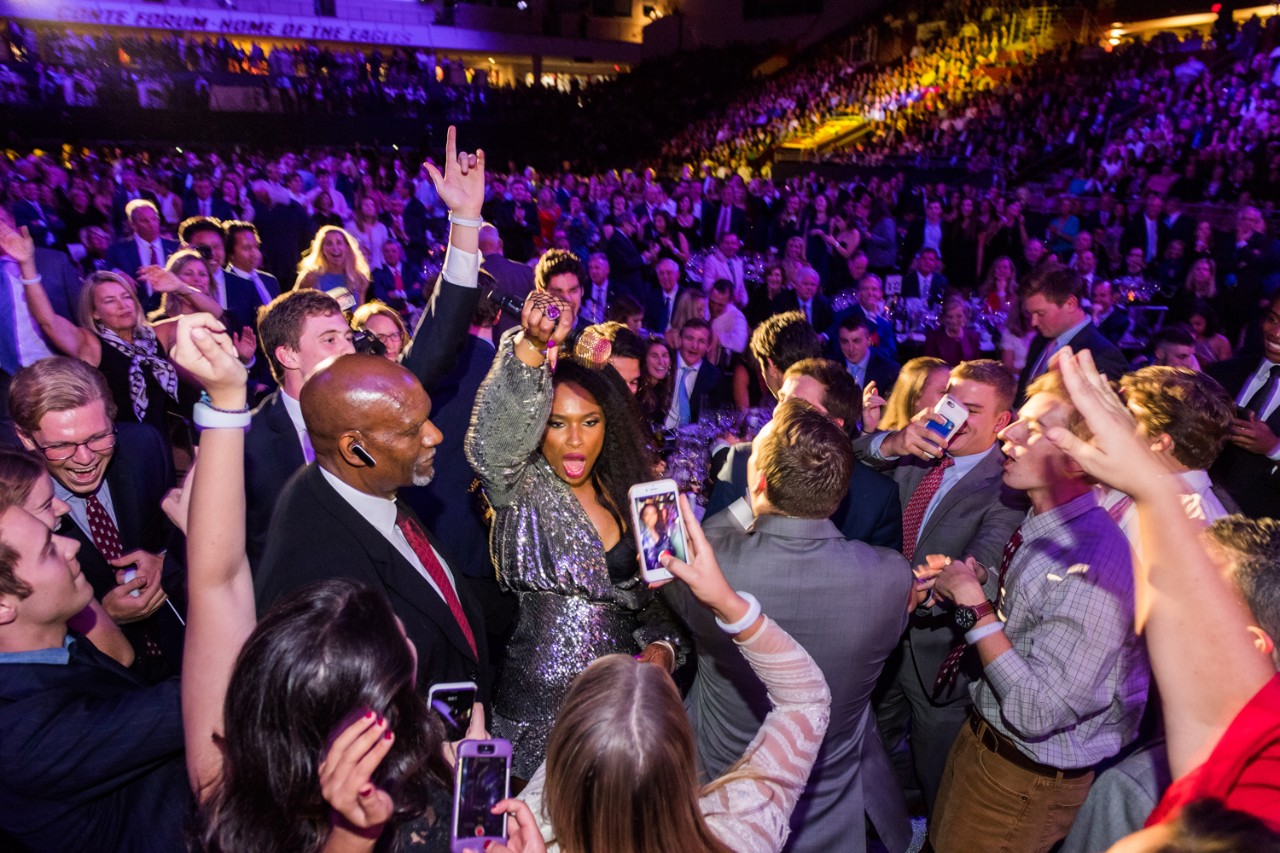 Jennifer Hudson in the audience Jennifer Hudson in the audience