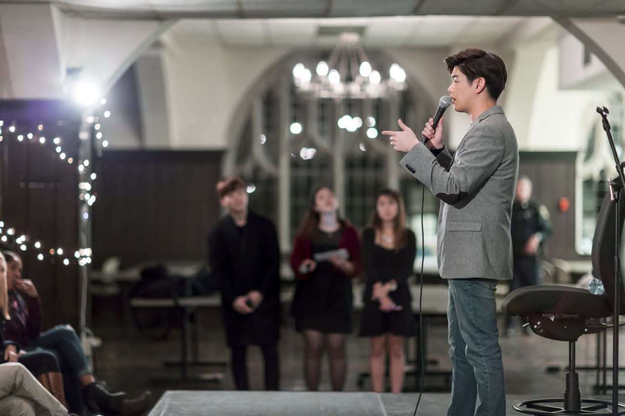 Alumnus and K-pop star Eric Nam at Boston College Alumnus and K-pop star Eric Nam at Boston College