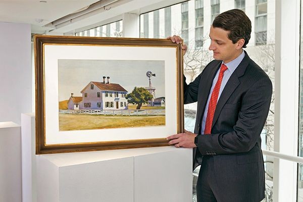 Will Haydock with Edward Hopper painting