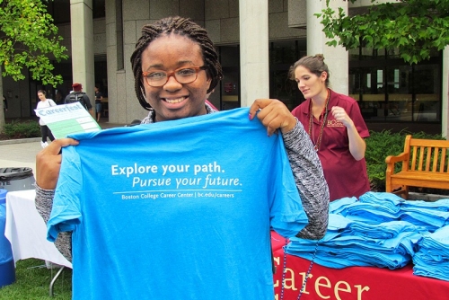 Lorena Curtis '20; there were t-shirts for all at the Sept. 7 event. Lorena Curtis '20; there were t-shirts for all at the Sept. 7 event.