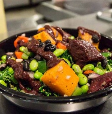 A vegan meal served in a bowl