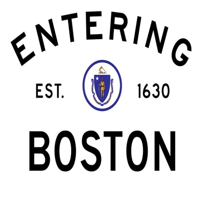 Entering Boston sign Entering Boston sign