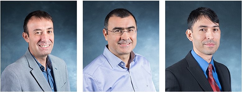 Headshots of Utku Unver, Tayfun Sonmez, and Bumin Yenmez