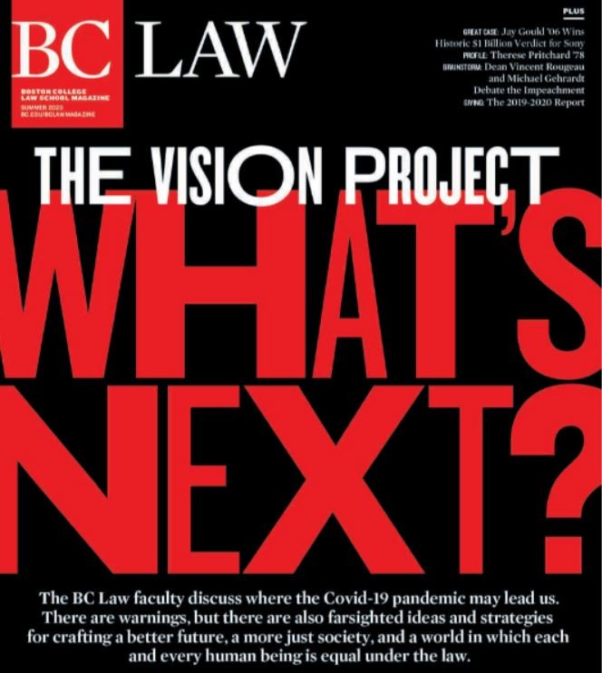 BC Law Magazine cover "What's Next?"