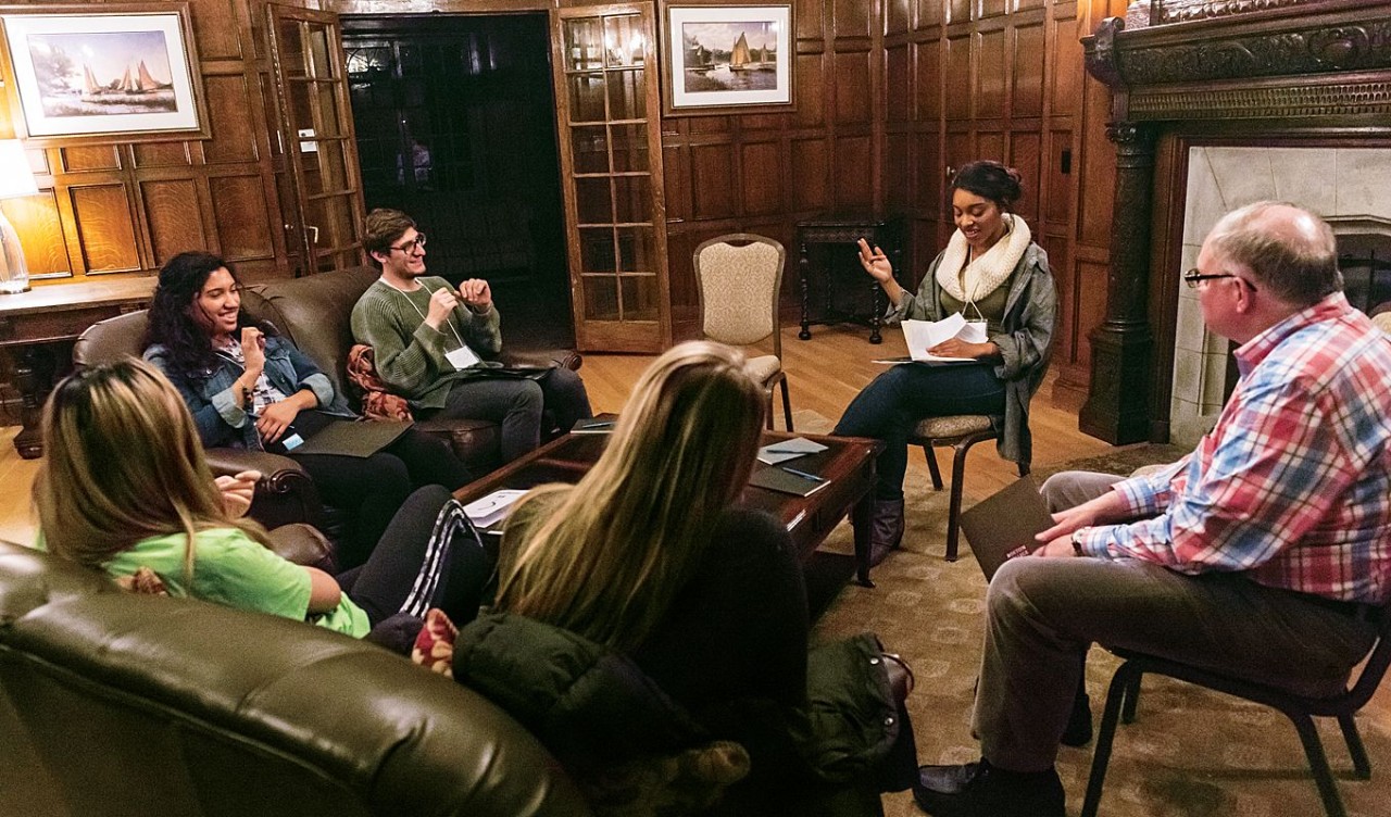 Nzinga Moore leads discussion