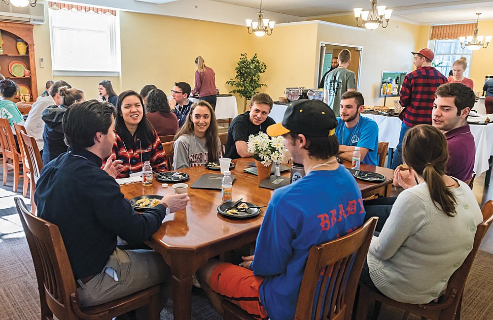 Students at Sunday breakfast