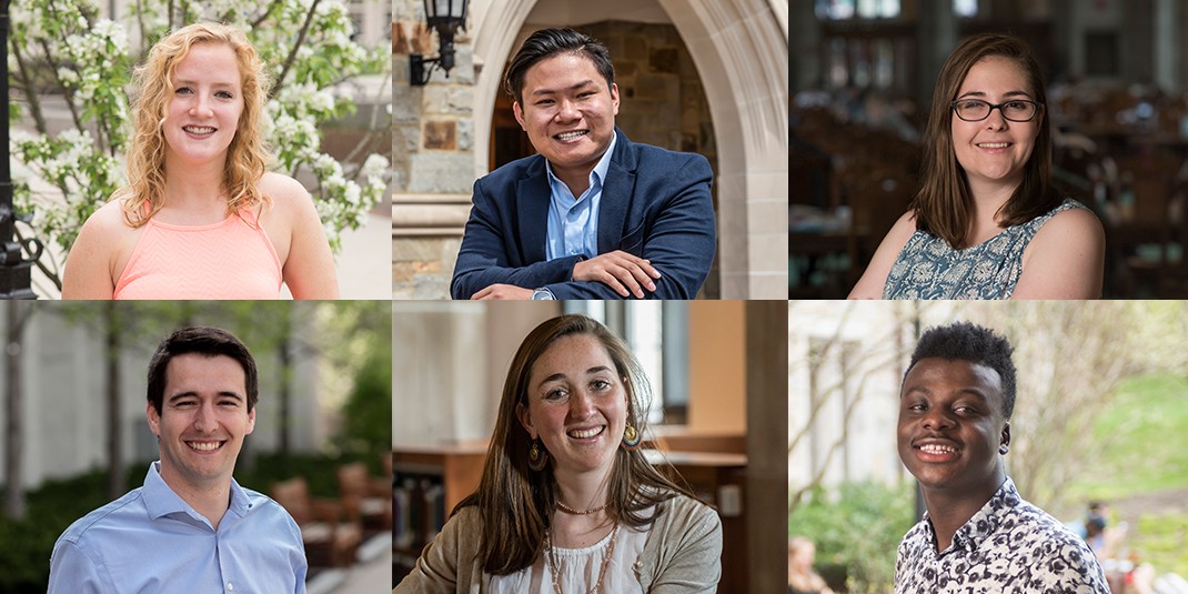 Seniors to Remember: 2018 Zoe Bosenberg, Phat Nguyen, Emma Winters, Mattia Pizzagalli, Maren Wilson, and George Boateng.