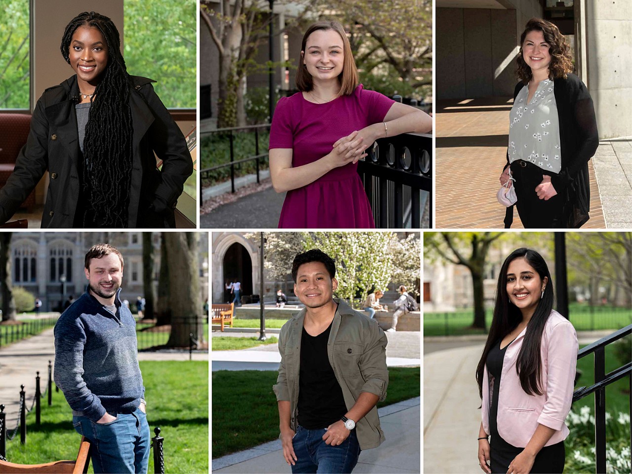 portrait grid of the six Seniors to Remember