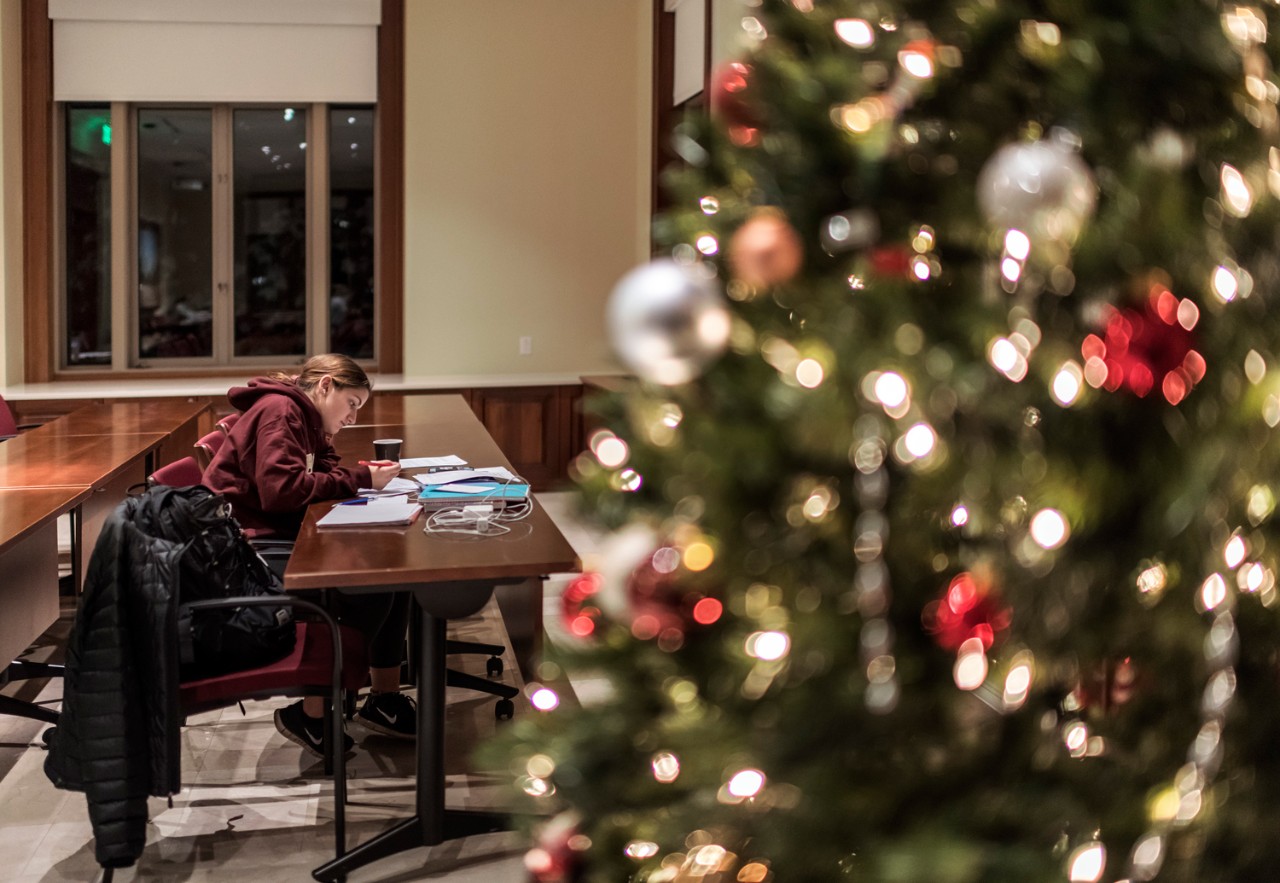 Morrissey College of Arts & Sciences student Anna Beatrice '21 hard at work. Morrissey College of Arts & Sciences student Anna Beatrice '21 hard at work.