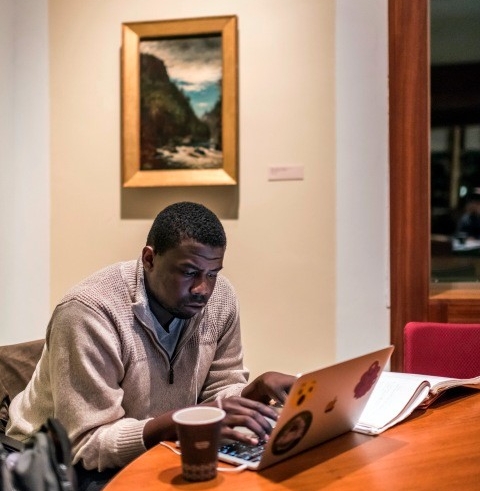 Morrissey College senior El Hadj Dieng. Morrissey College senior El Hadj Dieng.