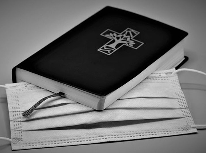 bible and mask