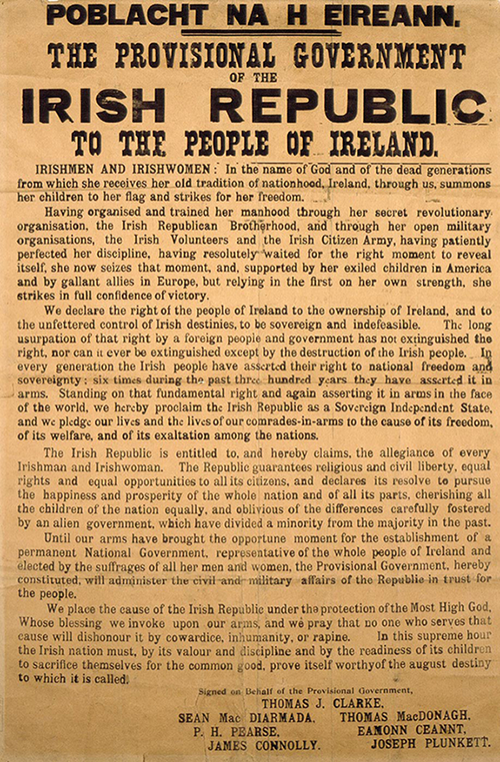 Irish Proclamation Irish Proclamation