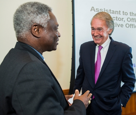US Sen. Edward Markey and papal advisor Cardinal Peter K.A. Turkson