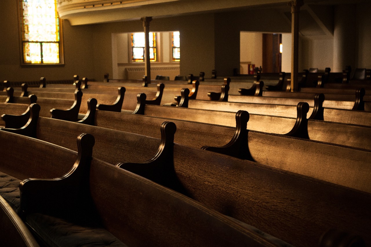 image of empty pews