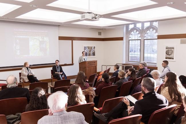 view of panel with audience