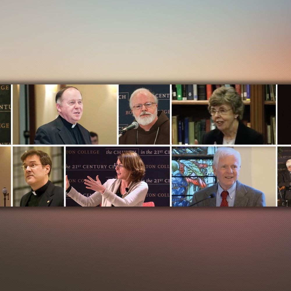 A timeline with various men and women speaking