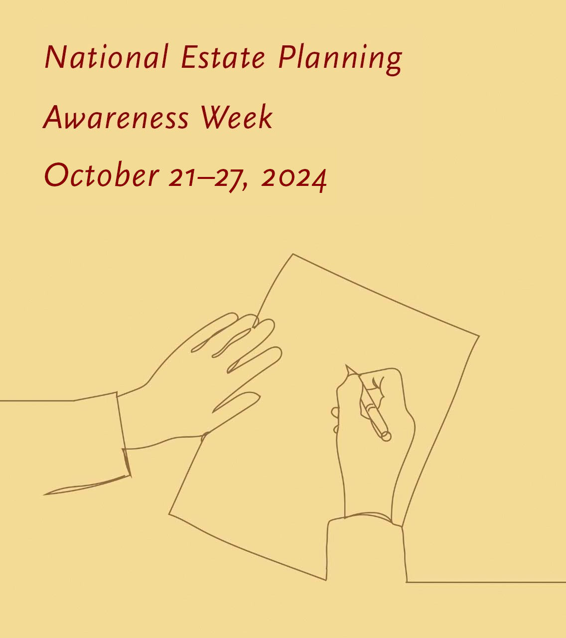National Estate Planning Awareness Week October 21-27, 2024