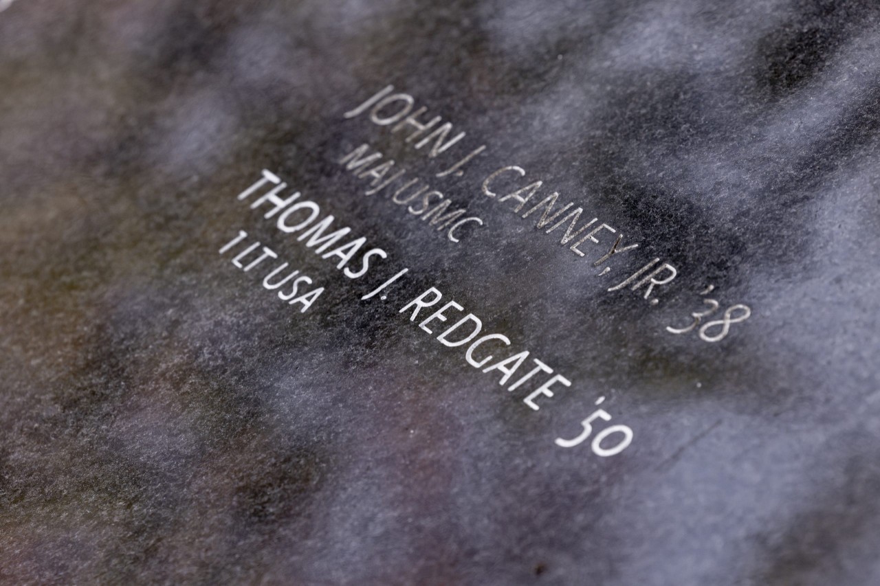 Thomas Redgate's name on the wall