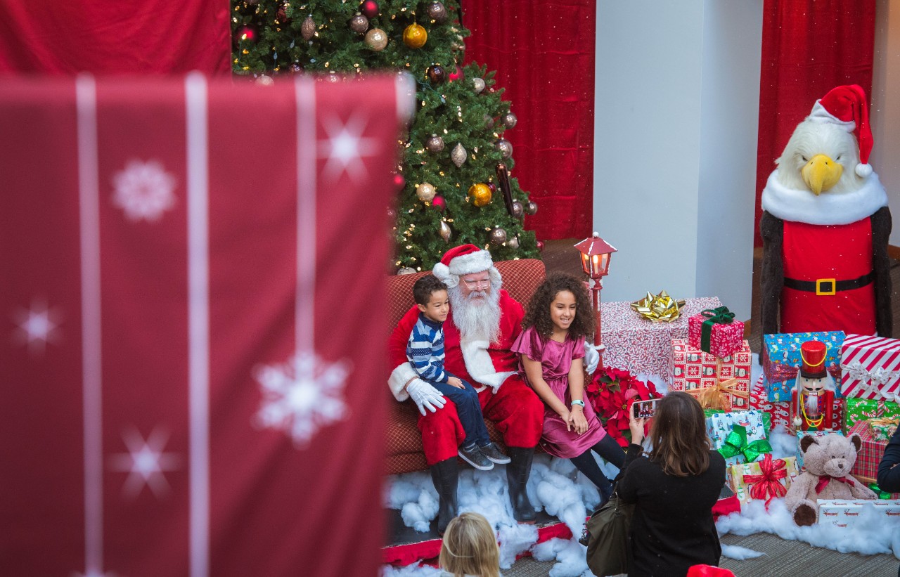 Children visiting Santa