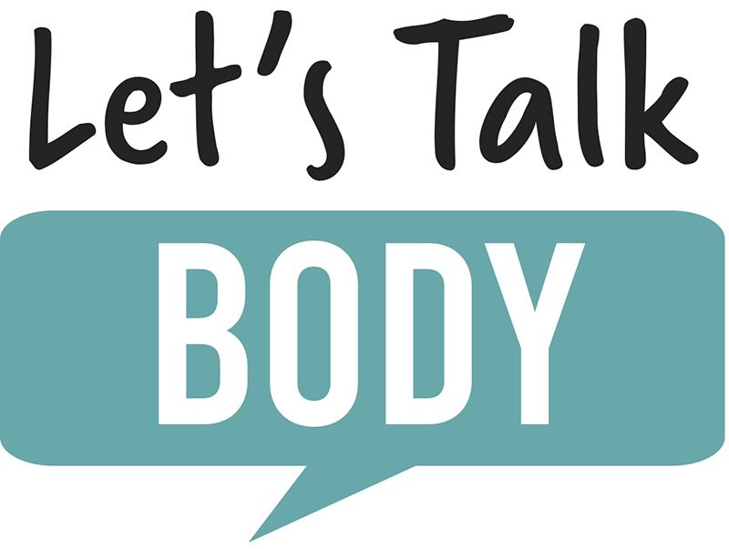 A speech bubble reading Let's Talk Body