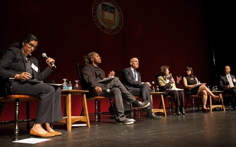 Panelists at the Imagine Boston 2030 event