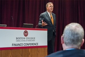 Jeb Bush speaking at a podium