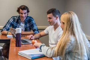 students learning in a classroom