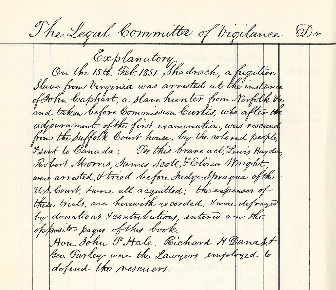 Excerpt from account book of Francis Jackson.