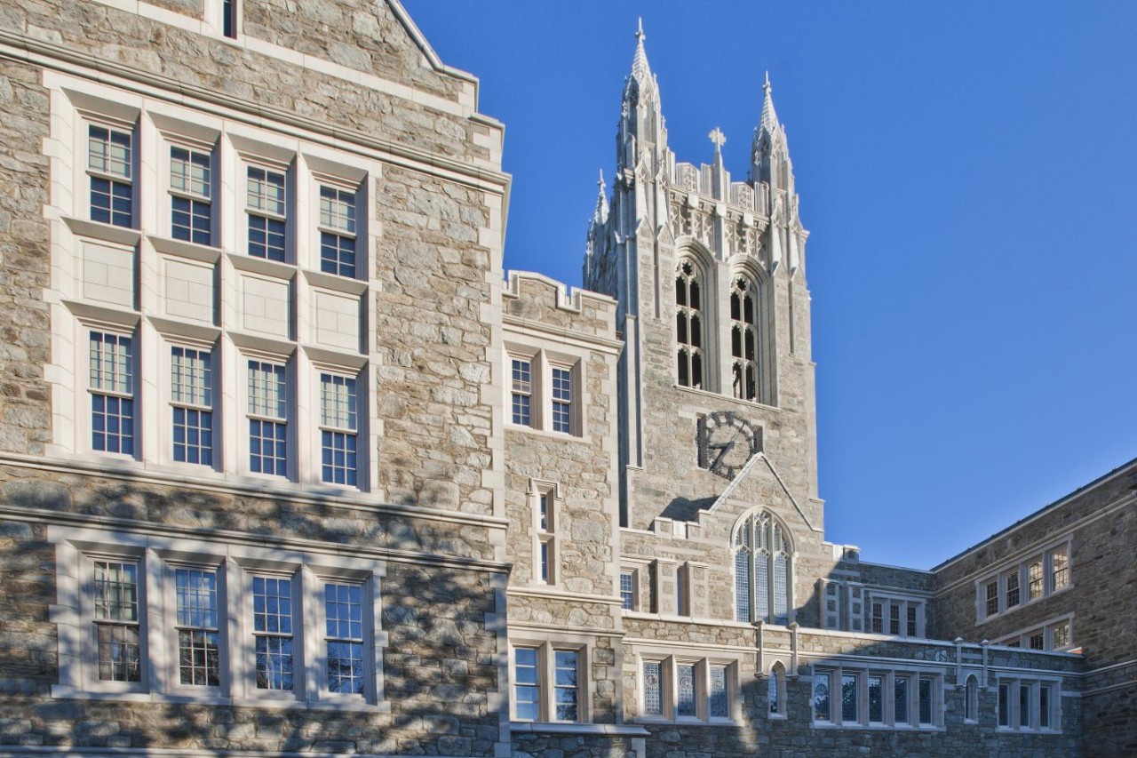 Gasson hall and blue sky