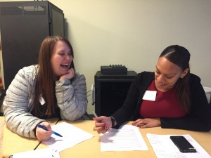 Oak Square YMCA staffers enjoying a moment during Greif’s workshop.