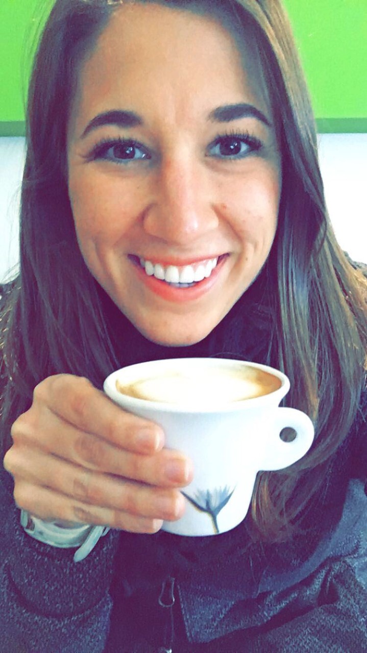 Skylar enjoying a cappuccino (more than the octopus) while working on her agency’s needs assessment.