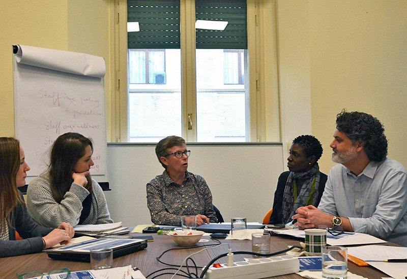 BCSSW team attends a meeting at JRS offices in Rome