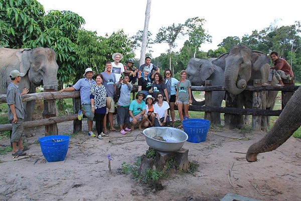 Making new friends while volunteering at a local wildlife conservation park.