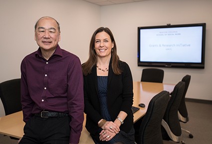 GRIT co-founders David Takeuchi and Theresa Betancourt
